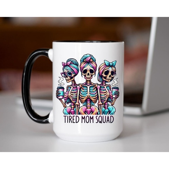The Unbranded Brand Other - Tired Mom Squad Coffee Mug, Mom Coffee Cup, Funny Mama Coffee Mug‎